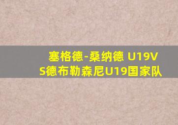 塞格德-桑纳德 U19VS德布勒森尼U19国家队